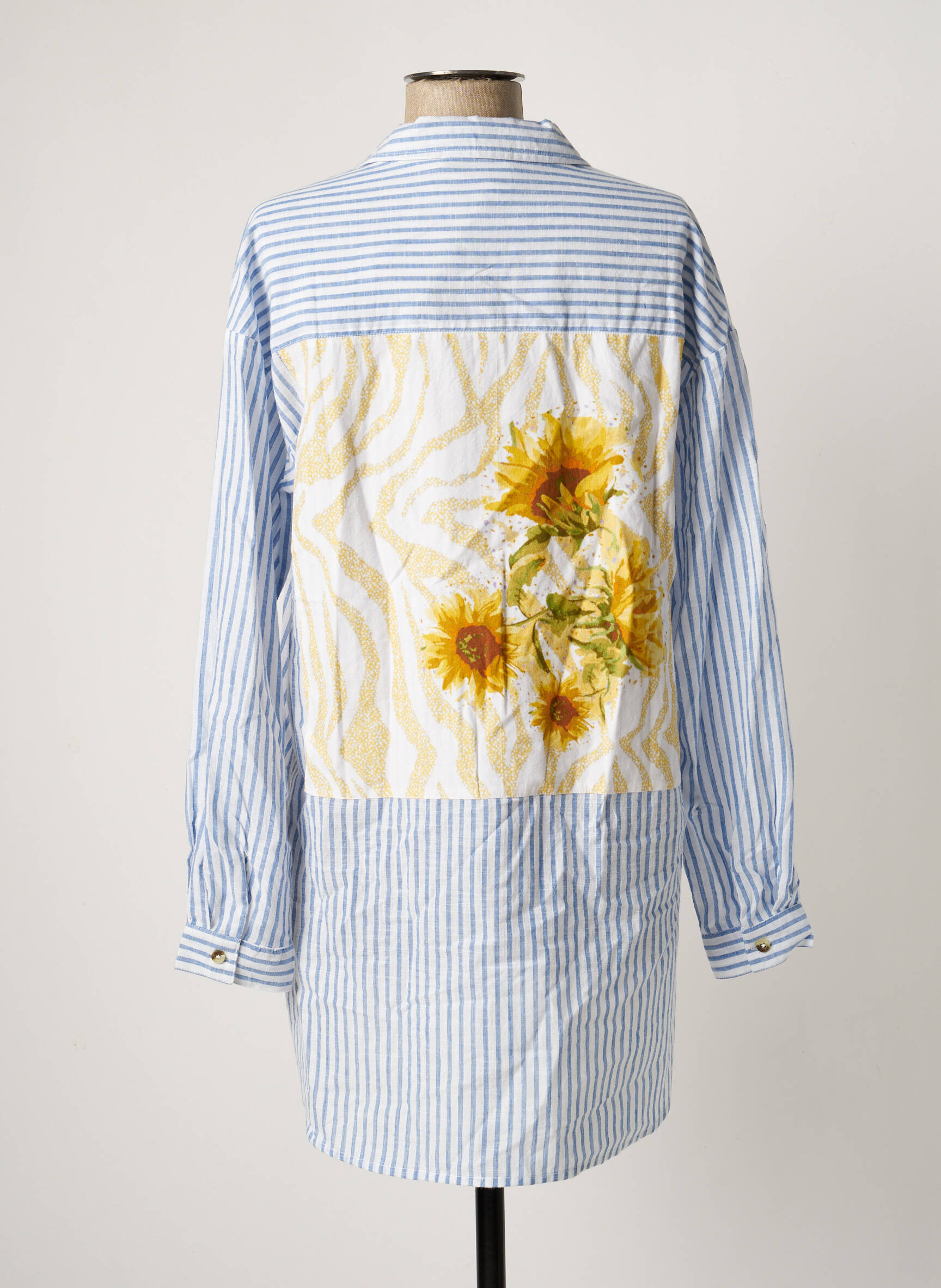 Cream Tuniquemanchelongue Femme couleur bleu