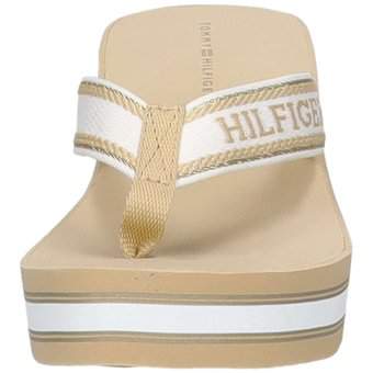 Tommy Hilfiger Wedge Beach Sandal in beige
