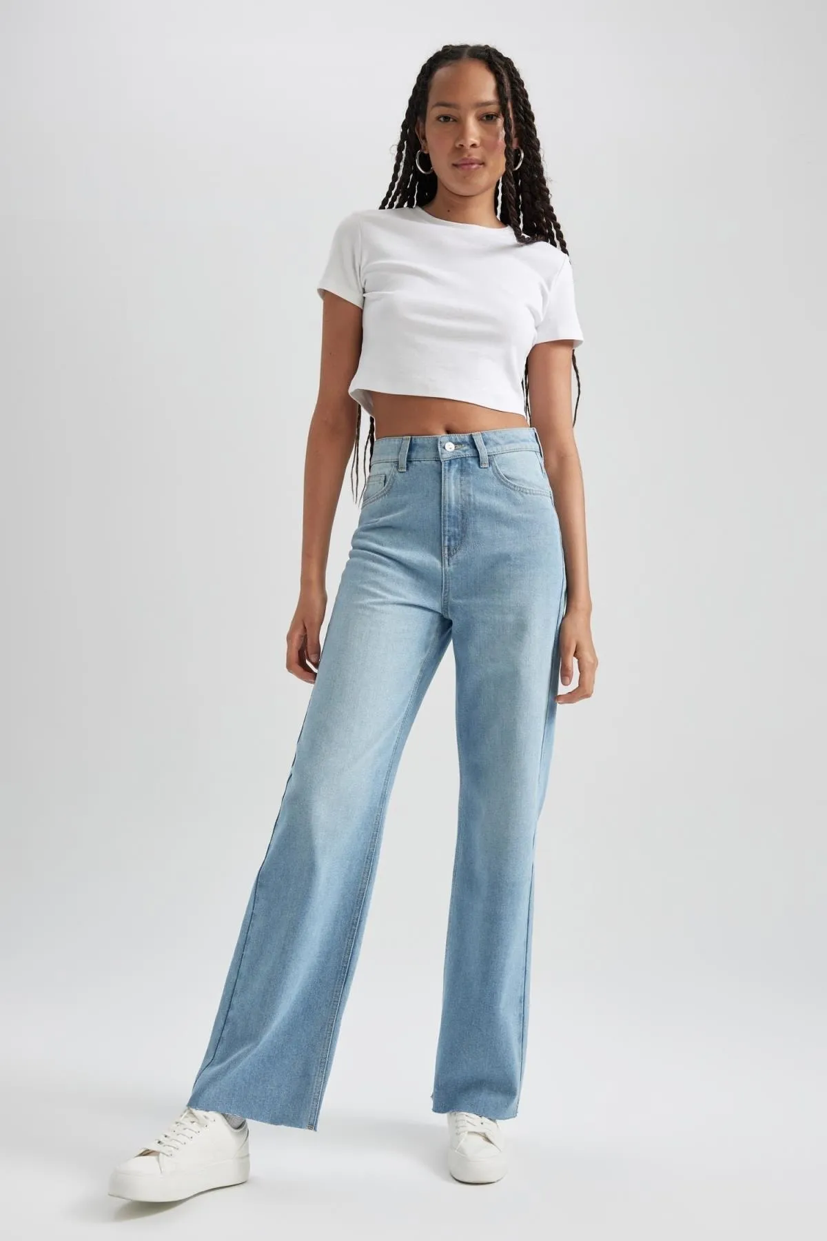 DeFacto  90er-Jahre-Jeans mit weitem Bein, hoher Taille und weitem Bein