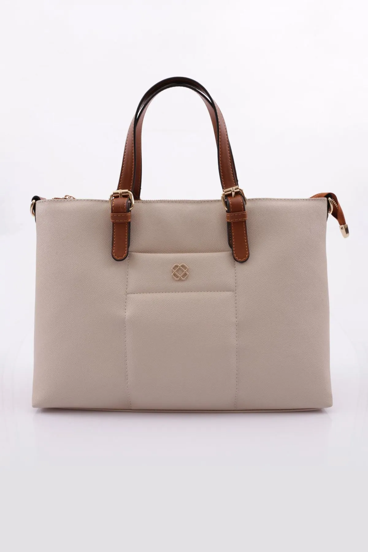 DGN  Beigebraune Schulter- und Handtasche für Damen - Modell 147