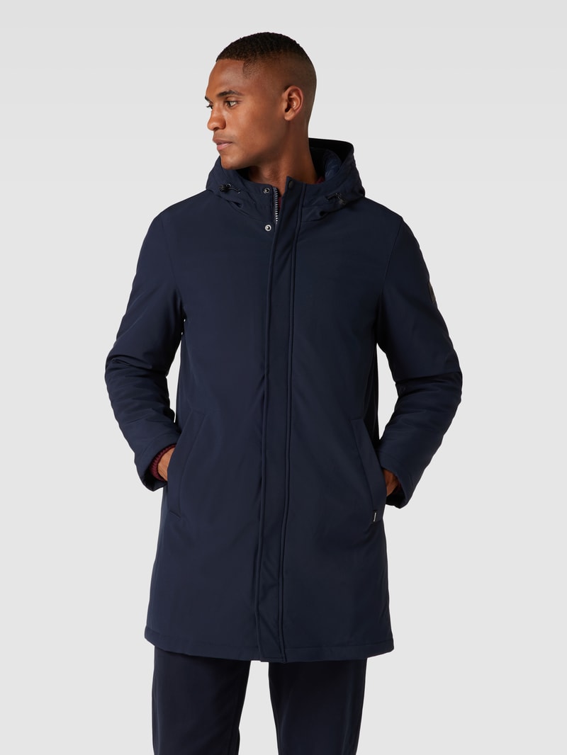 Jacke mit Stehkragen Modell 'Madeston' in marineblau