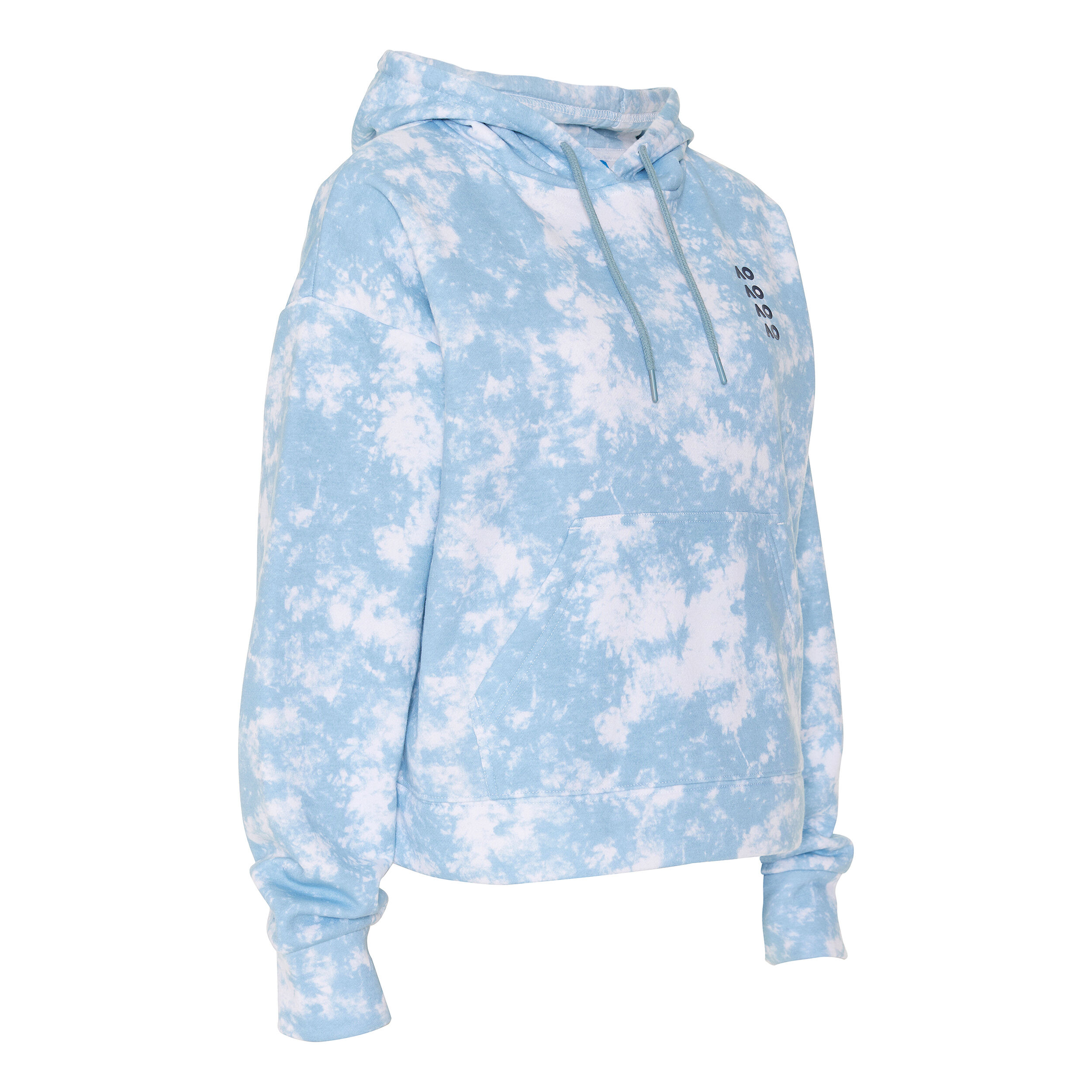 AO Tie Dye Hoody Damen - Hellblau, Weiß