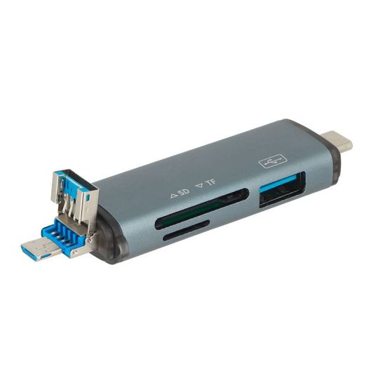 SEDEA 6-in-1 Multifunktions-Kartenleser – USB – USB-C