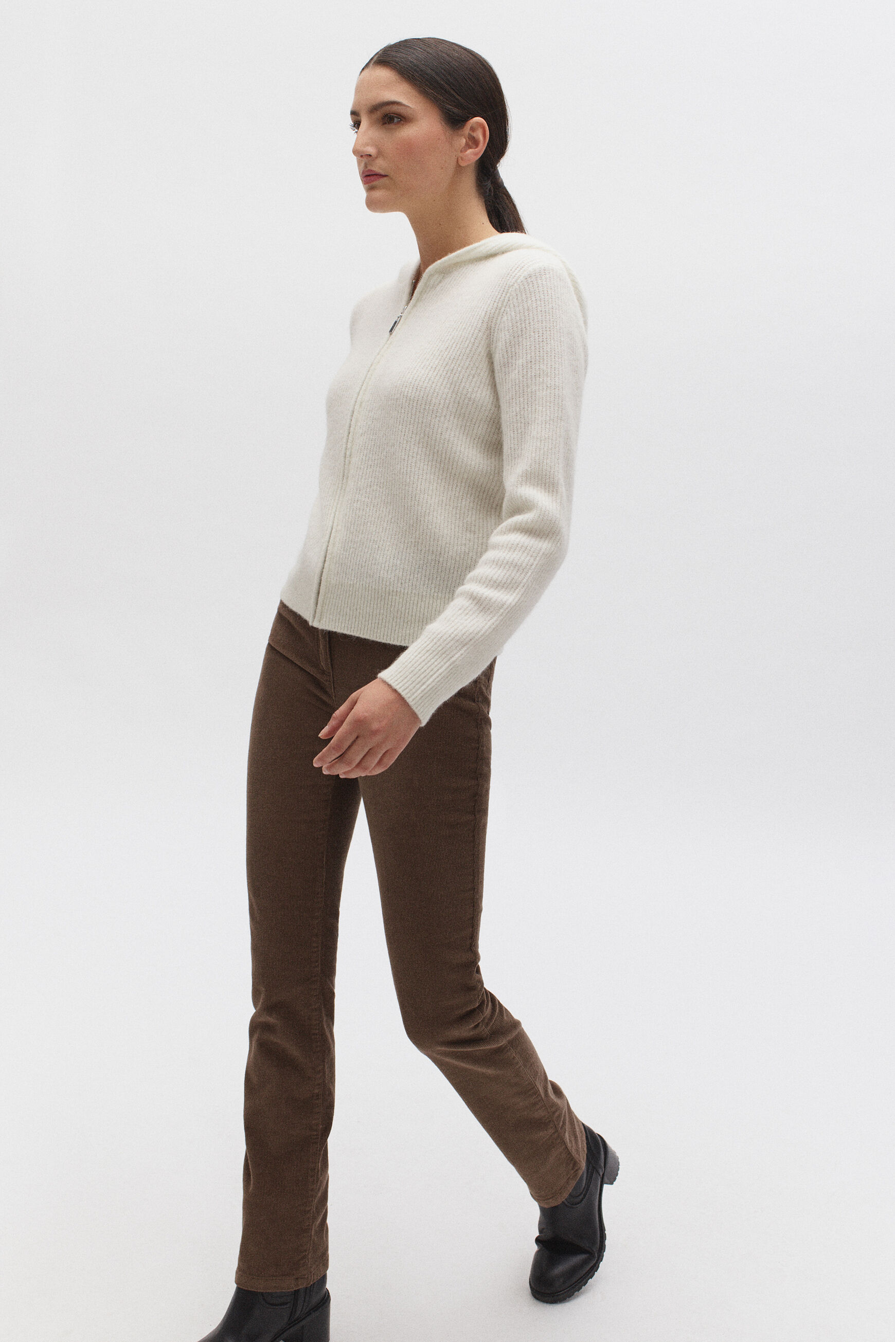 pantalon chicago velours taupe femme