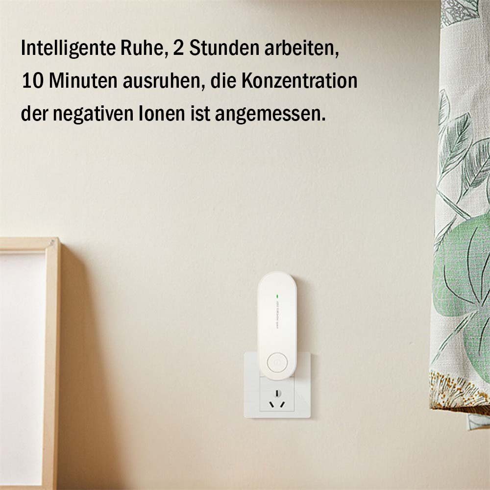 flowgoer Luftreiniger Stecken Sie den Mini-Luftreiniger mit Anionenerfrischer ein, Effektive Luftreinigung, Robuste Konstruktion, Kompakt und praktisch