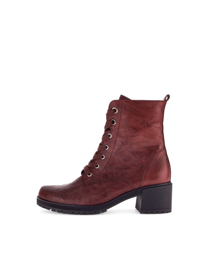 Gabor Fashion Schnürstiefeletten in rot günstig kaufen