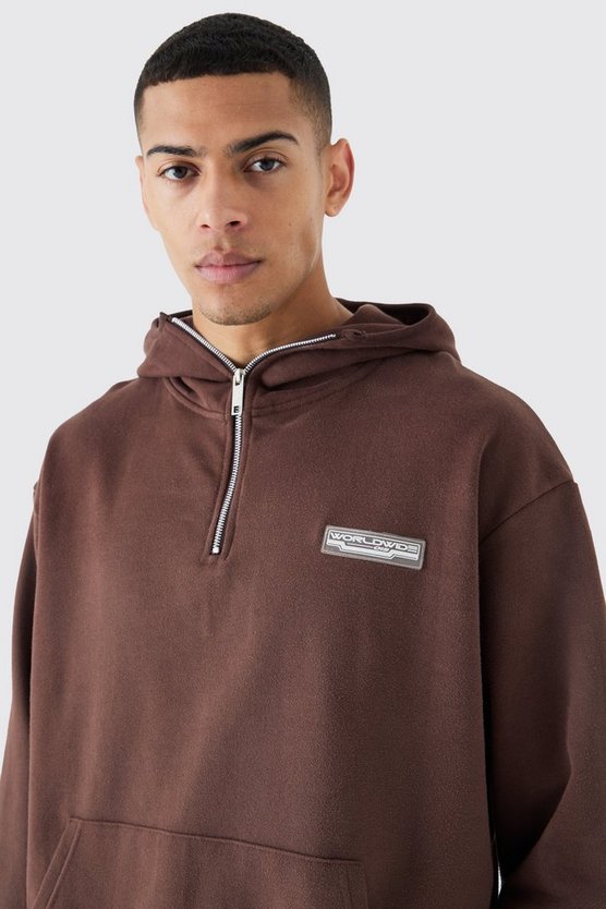 Oversize Hoodie mit 1/4 Reißverschluss