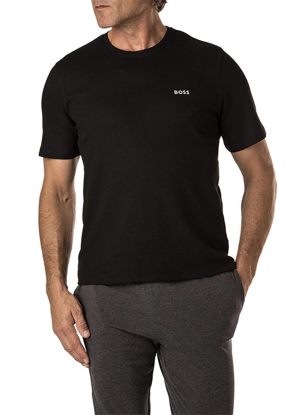 BOSS Black, T-Shirt, Baumwoll-Stretch, schwarz