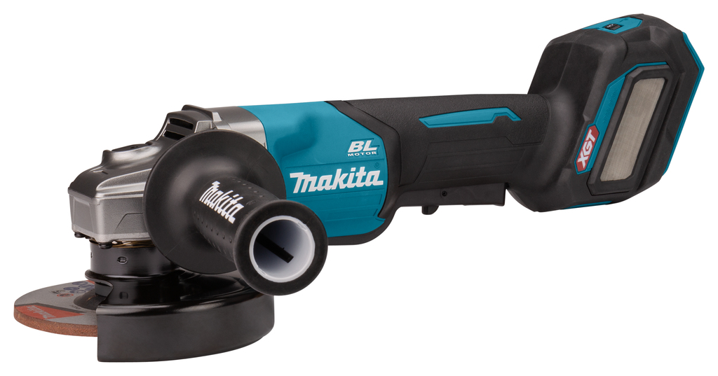 Polizor unghiular Makita GA032GZ 40V max cu AWS și întrerupător de siguranță 125mm fără baterii și încărcător în MBOX