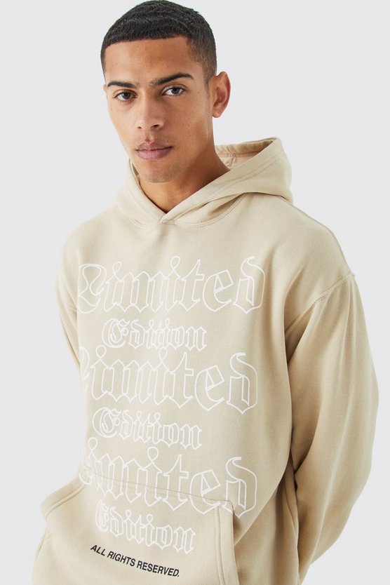 Oversize Hoodie mit Worldwide-Print