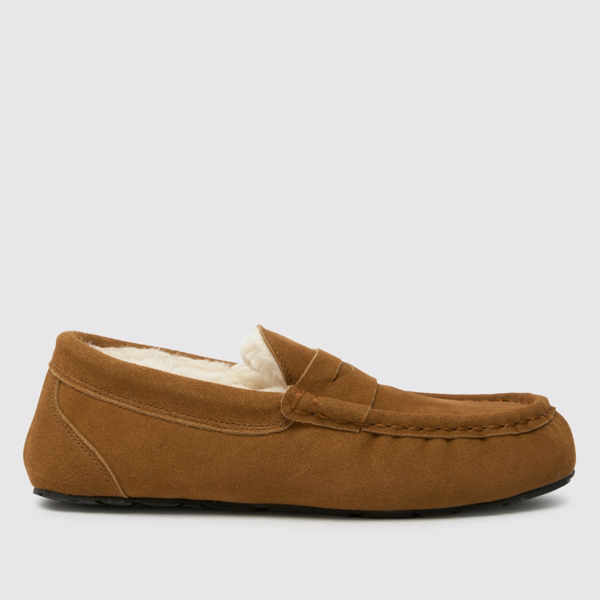 Schuh Stefan velúr mokaszin papucs barna színben