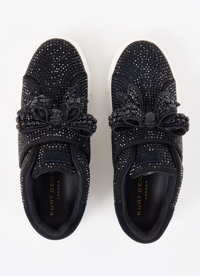 Sneaker Kurt Geiger Laney Bow con dettagli in pelle e strass