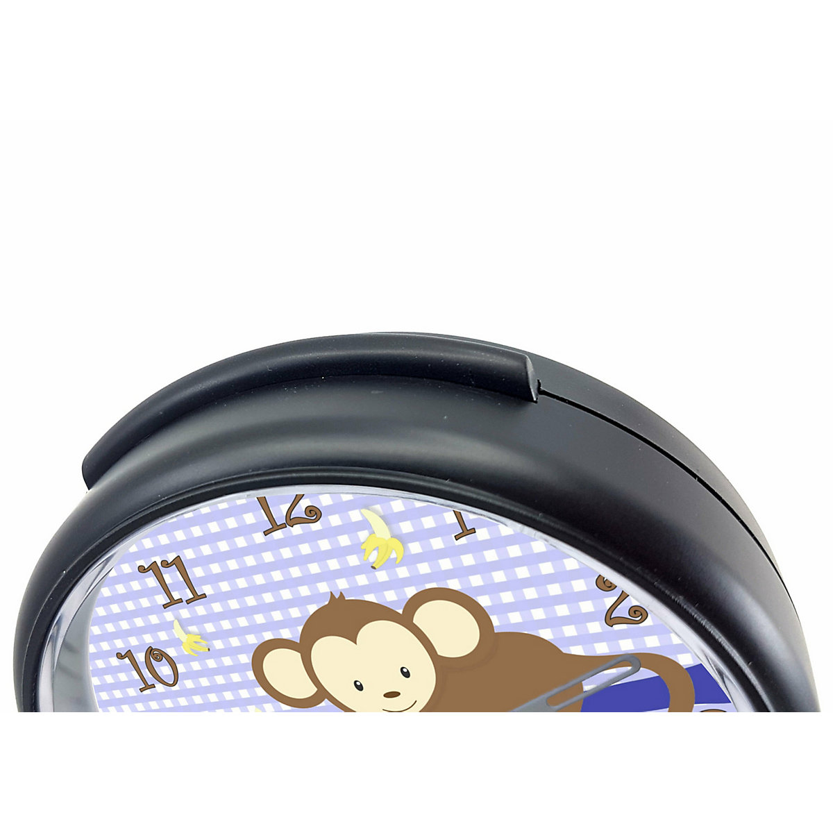 Kinder Funkwecker personalisiert mit Namen Affe Atom-/Funkuhr, 12-Stunden-Anzeigeformat, Schlummerfunktion, Nachtlicht, Geräuschlos/Ohne Ticken