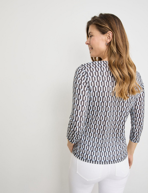 3/4 Arm Shirt in Ausbrenner-Qualität
