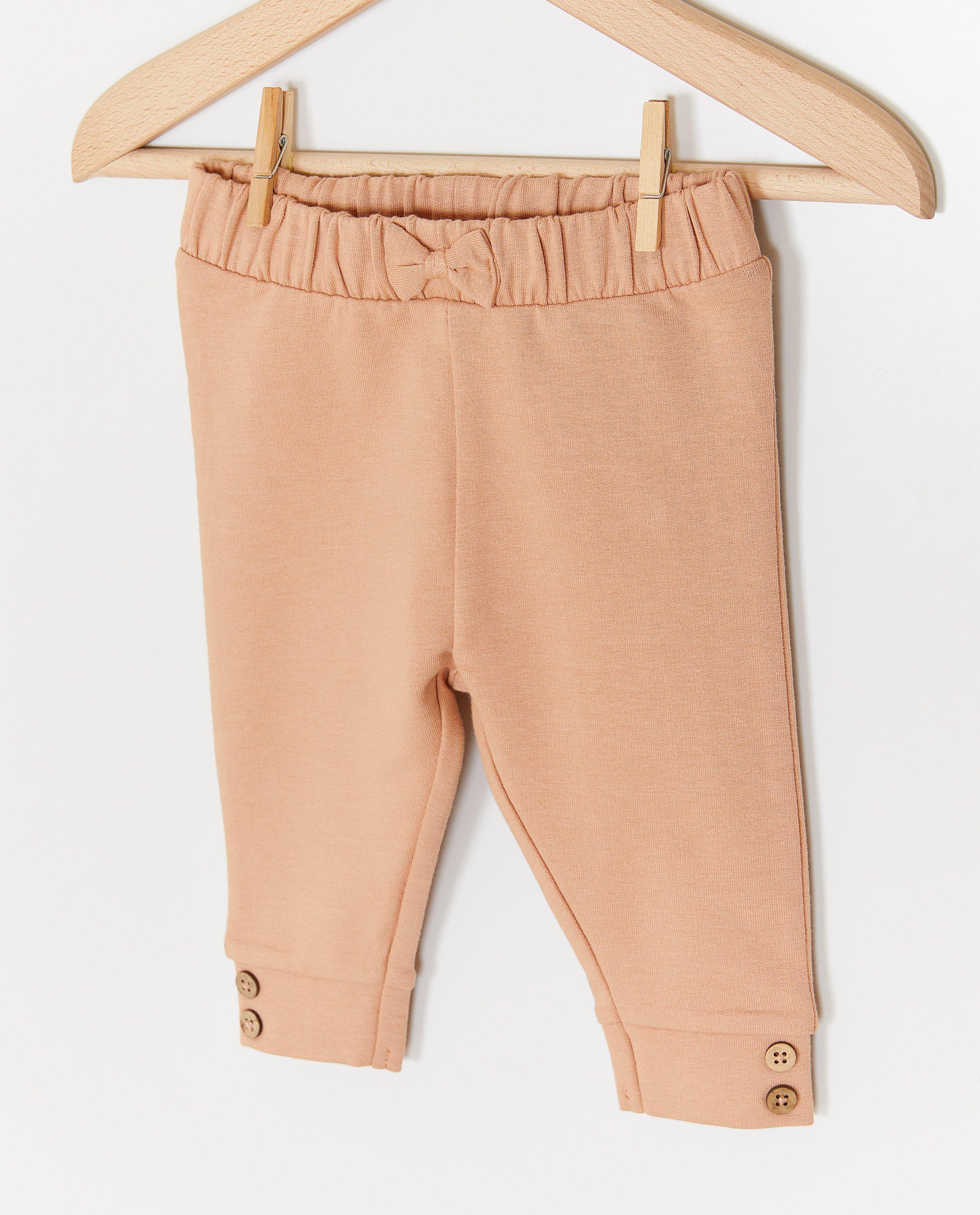 Újszülött 50-68 rózsaszín leggings világos rózsaszín