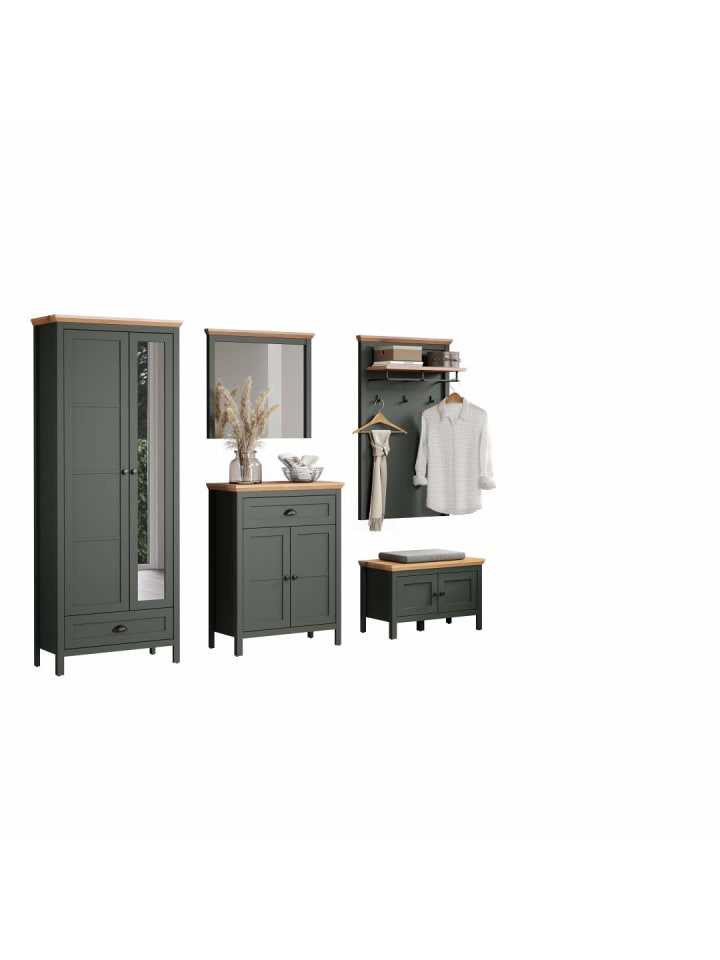 ebuy24 Garderobenmöbel Stanton Grün 261 x 39 cm günstig kaufen onesize
