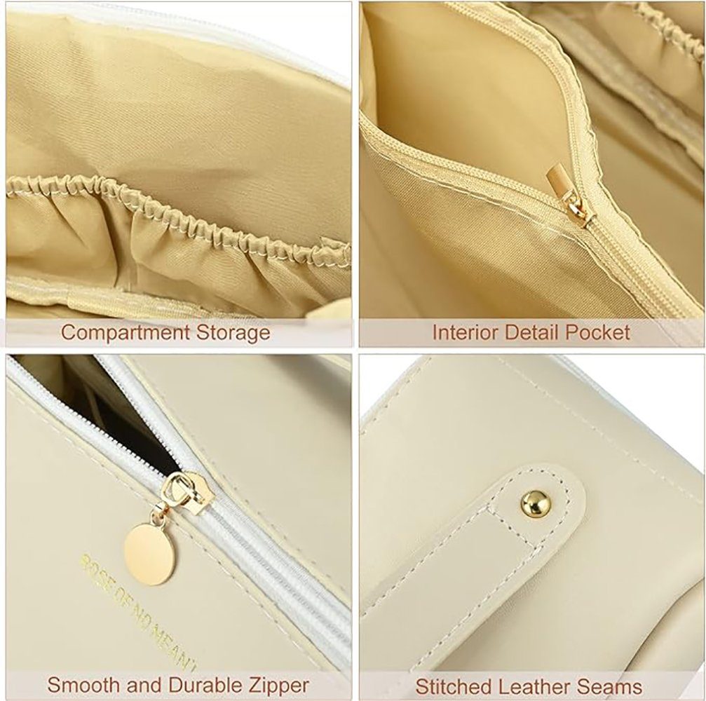 Geborgenheit Kosmetiktasche Reise Kosmetiktasche Damen (Tragbare Schminktasche Damen, 1-tlg., Wasserdichter Organizer), Reise Make Up Tasche mit Großem Fassungsvermögen mit Trennwand