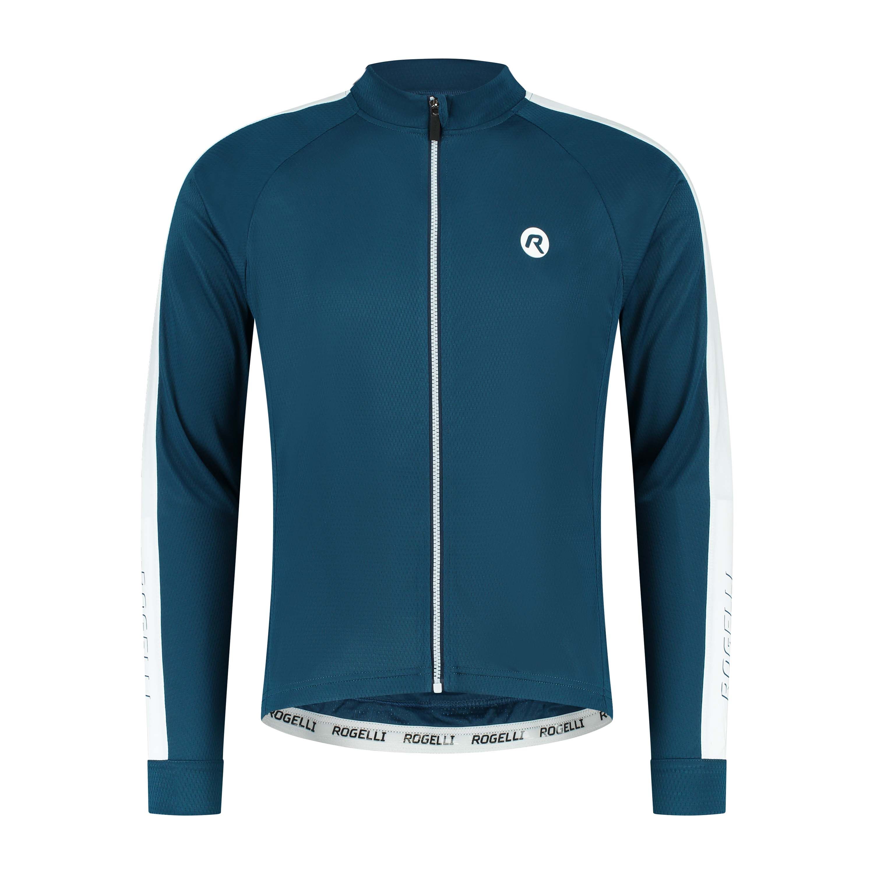 Rogelli Explore Blue White Herren Langarm-Radtrikot