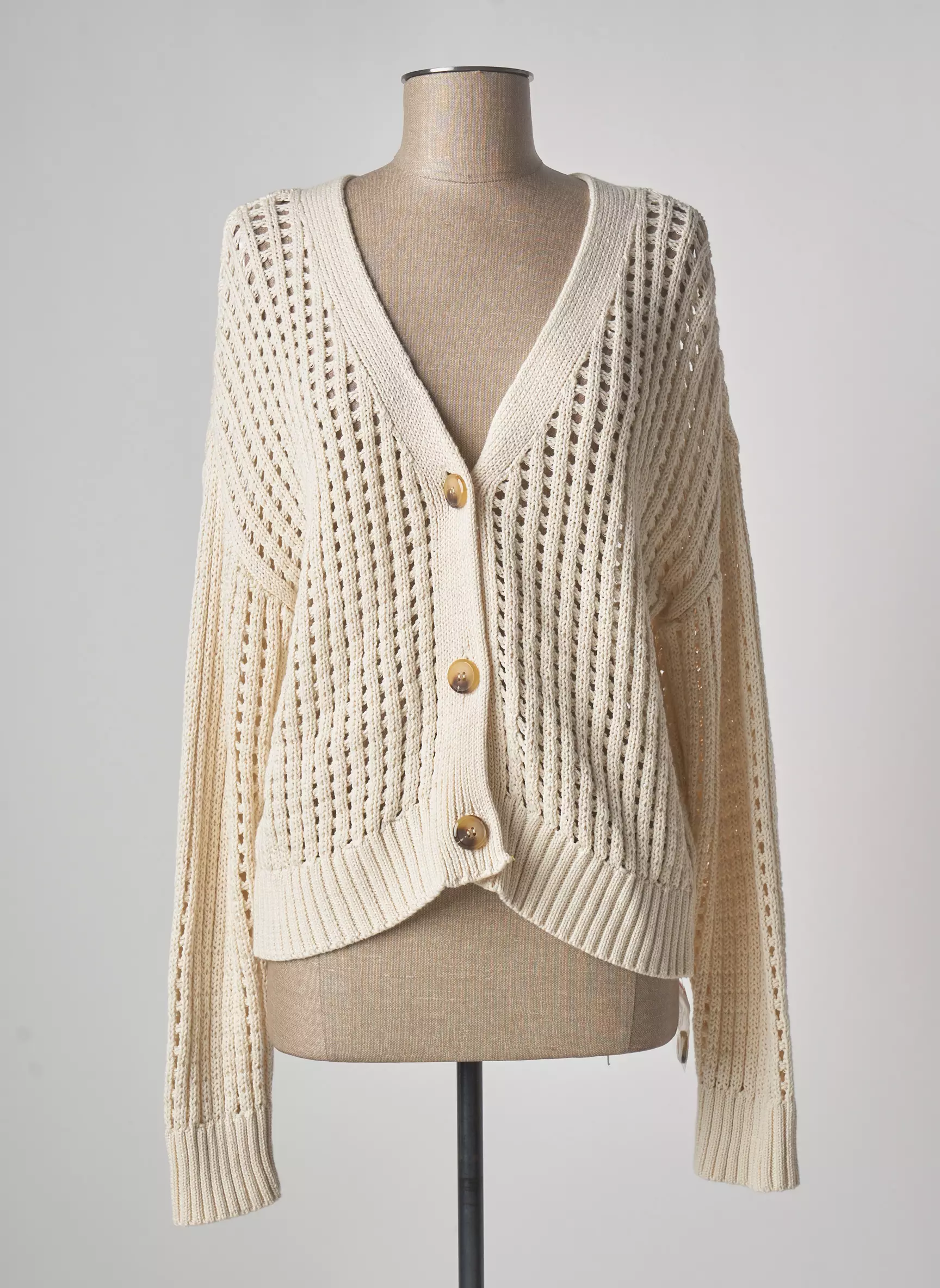 An Ge Cardigans Femme couleur beige
