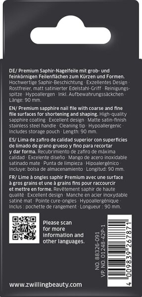 ZWILLING Beauty Premium Saphir-Nagelfeile - silver Nagelfeile