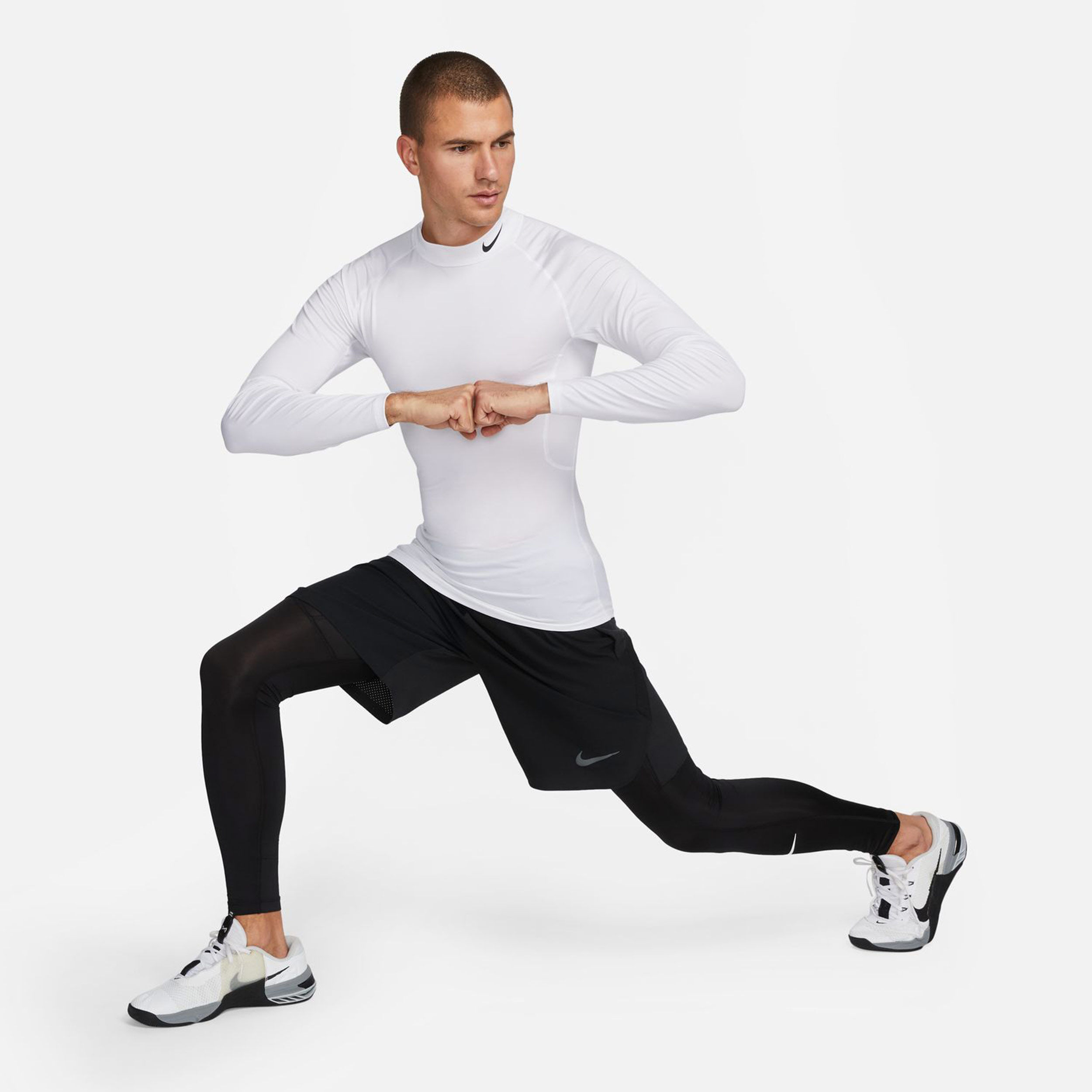 Dri-Fit Longsleeve Herren - Weiß