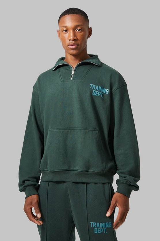 Kastiges Active Sweatshirt mit Trichterkragen