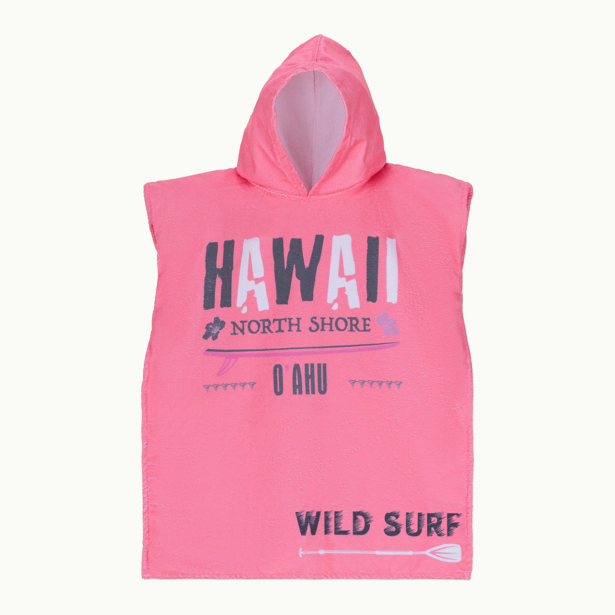HOMELEVEL Kinderbademantel Kinder Surf/Badeponcho - Handtuch Poncho - Bademantel 8-11 J., Baumwolle