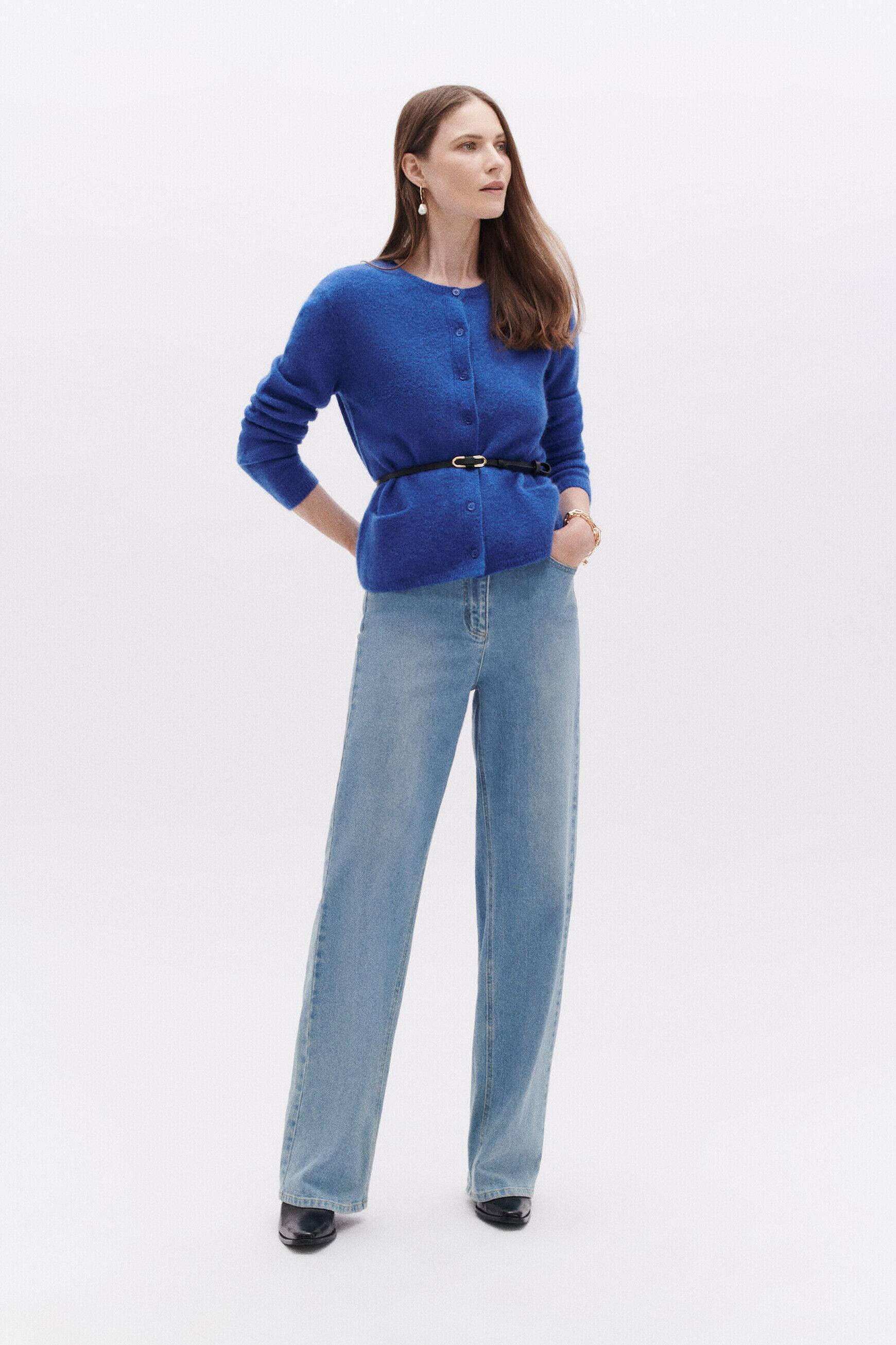 Gilet maurane bleu electrique femme