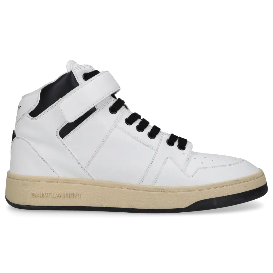 Saint Laurent - Sneaker high LAX Kalbsleder - weiß