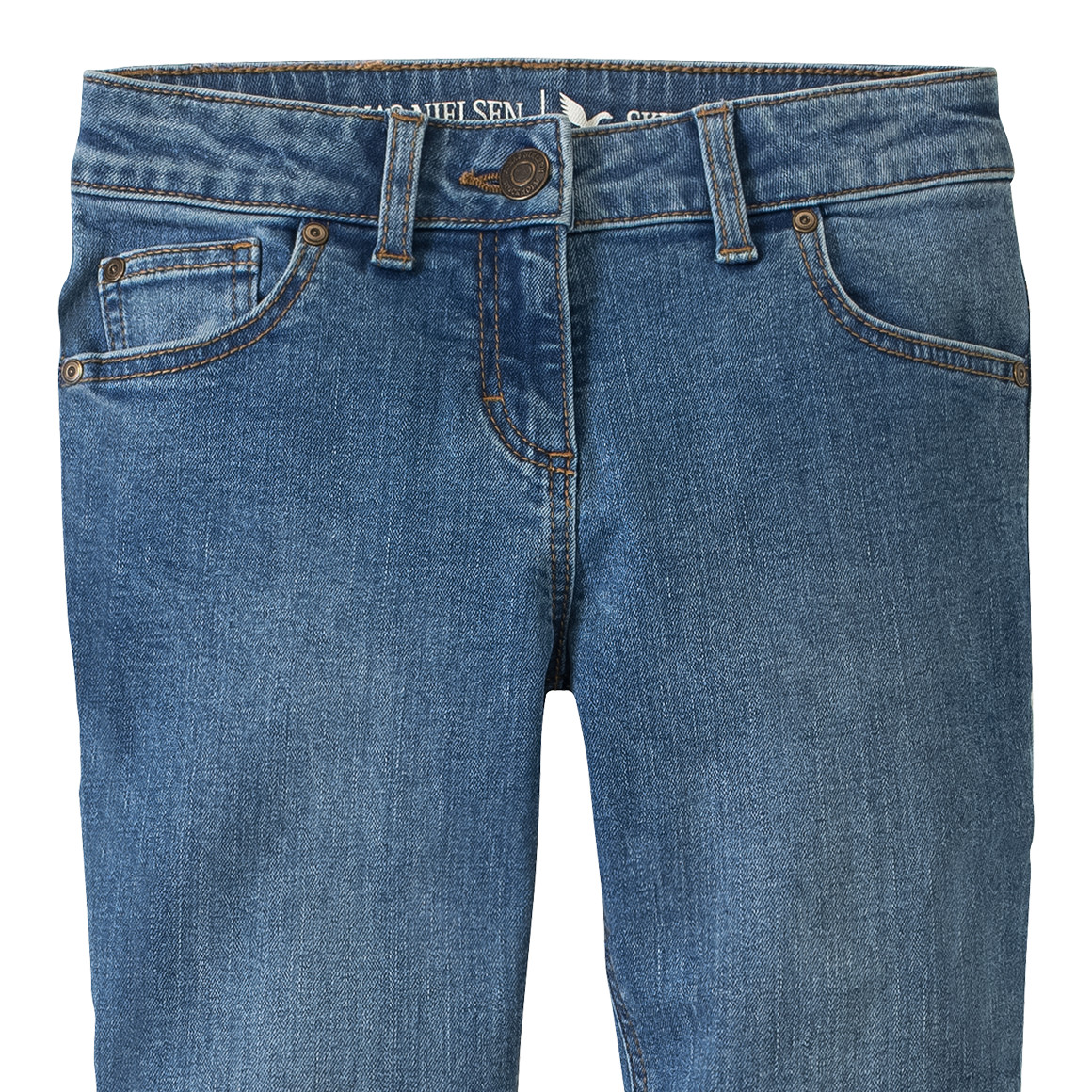 Mädchen Skinny-Jeans mit verstellbarem Bund