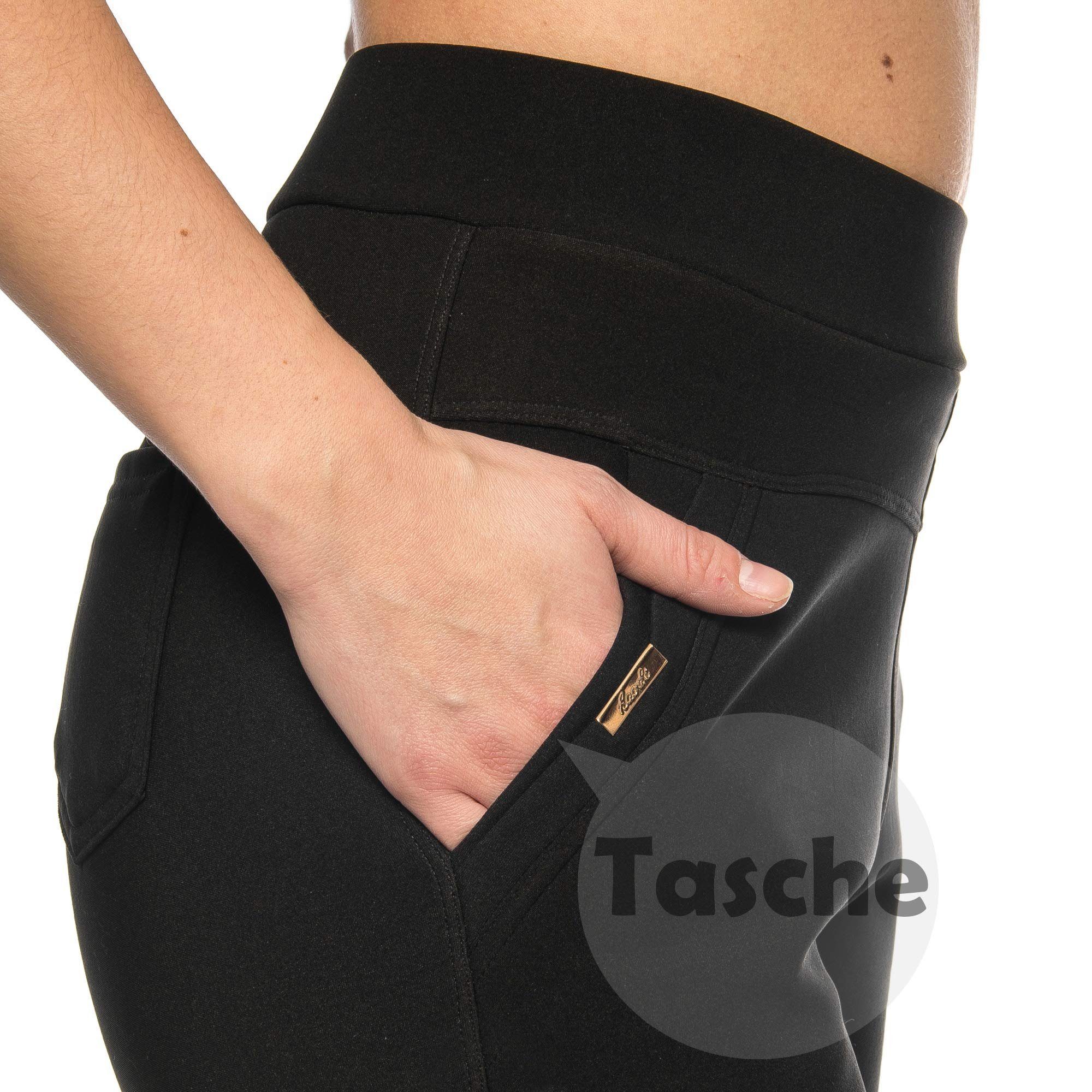 Kendindza Collection Thermohose Damen Winter gefüttert warm Innenfleece Winterhose elegant & stretch Gummibund, Schlupfhose