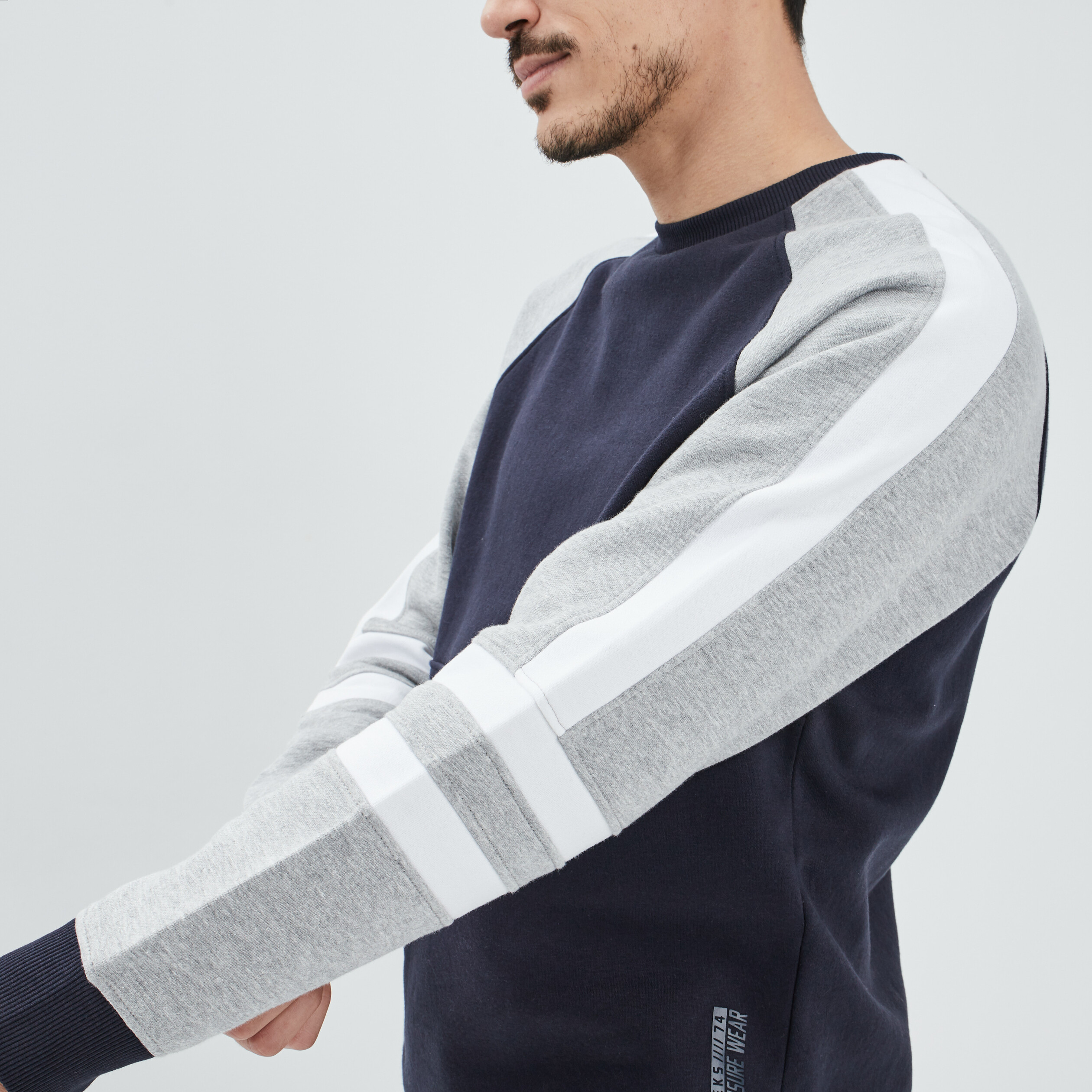 Sweat manches longues bleu marine homme | La Halle
