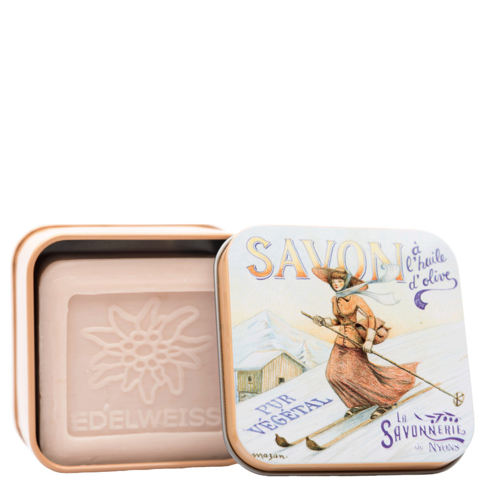 La savonnerie de nyons Savon 100g Eldeweiss et Boîte Métal Ski Savon