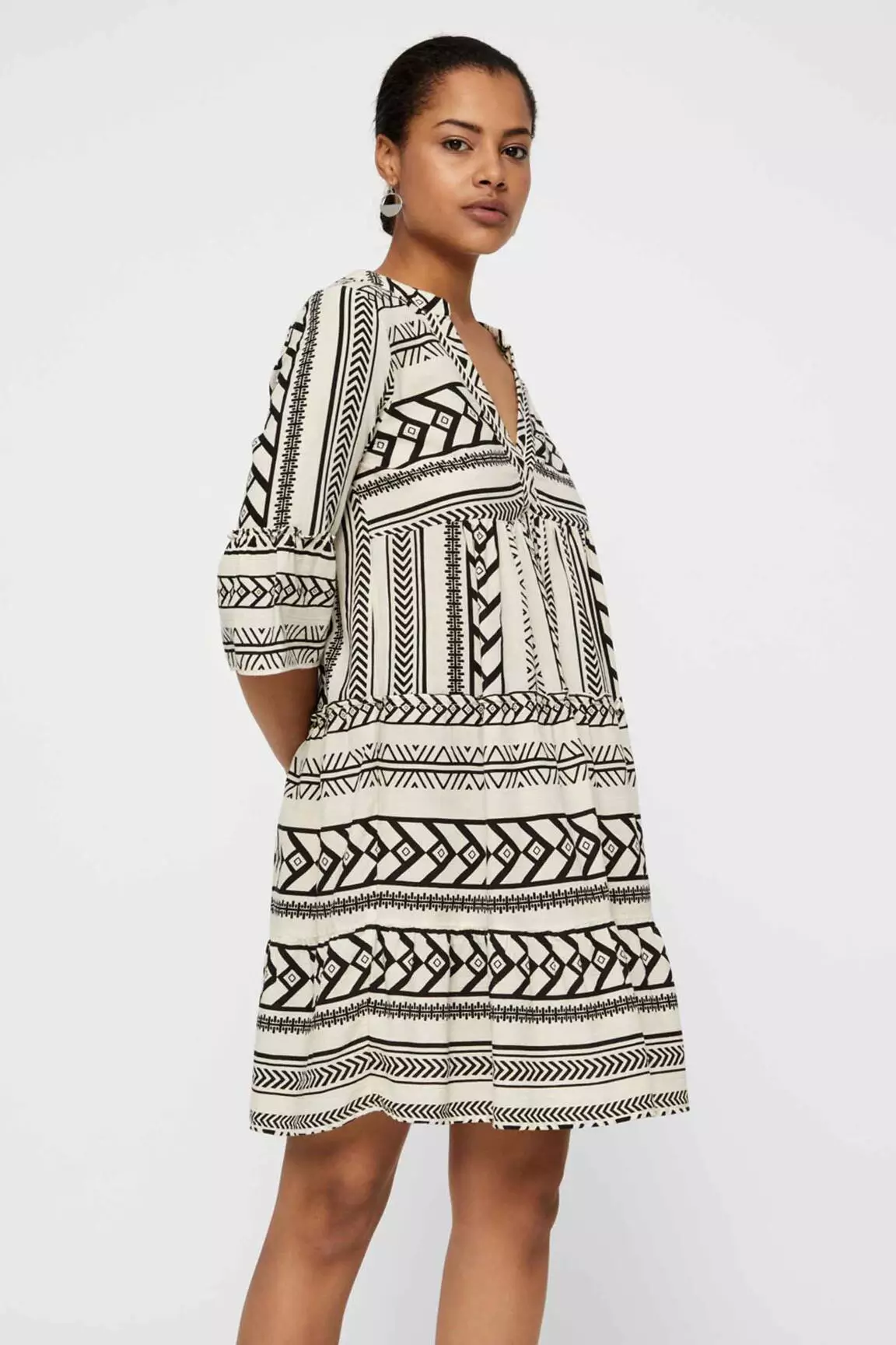 Vero Moda Robes Mi Longues Femme couleur beige