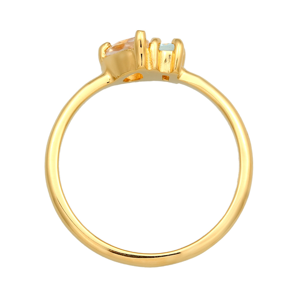 Elli PREMIUM Elli PREMIUM Bague Femmes Goutte Elégante avec pierre précieuse topaze en argent  Bague
