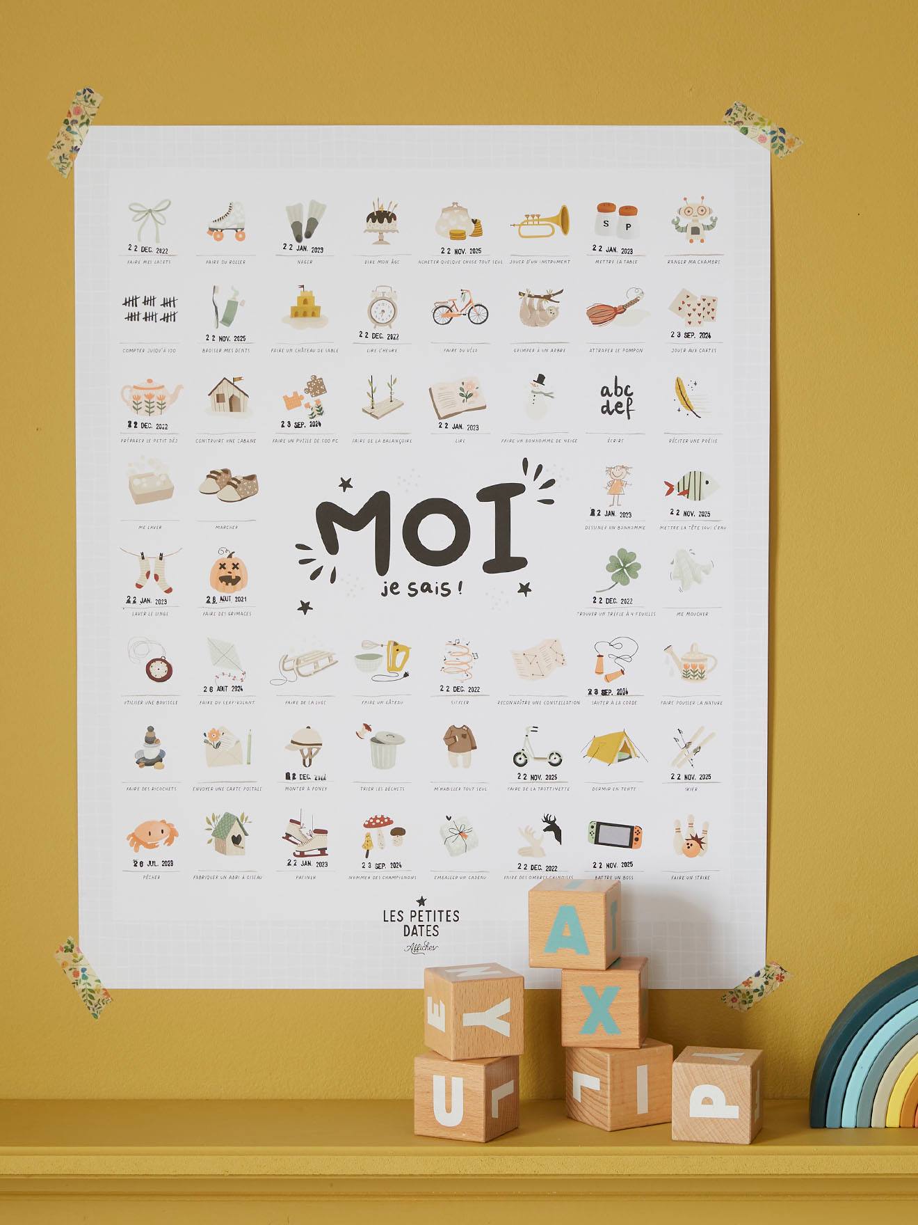 Affiche Moi je sais LES PETITES DATES blanc