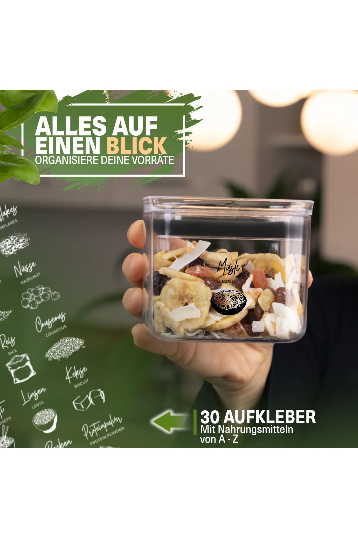 Viwares  Vorratsdosen mit Deckel Luftdicht - 6er 2100 ml Vorratsbehälter Set - BPA-FREI Klar