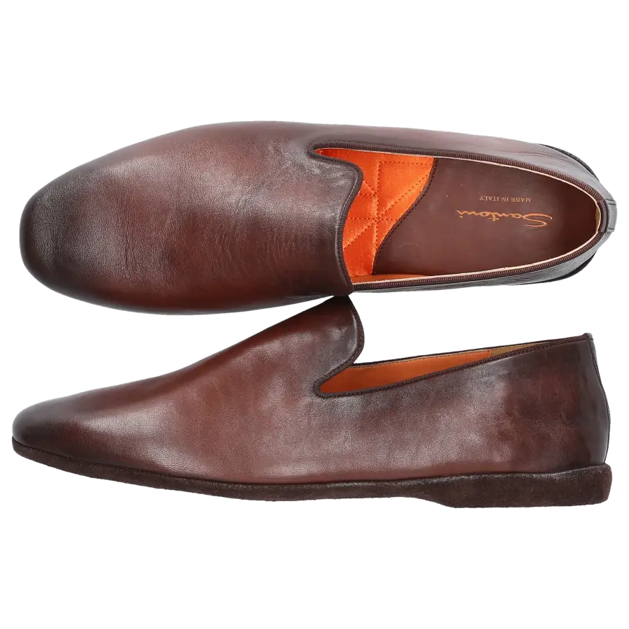 Santoni - Hausschuhe A1908 Kalbsleder - braun