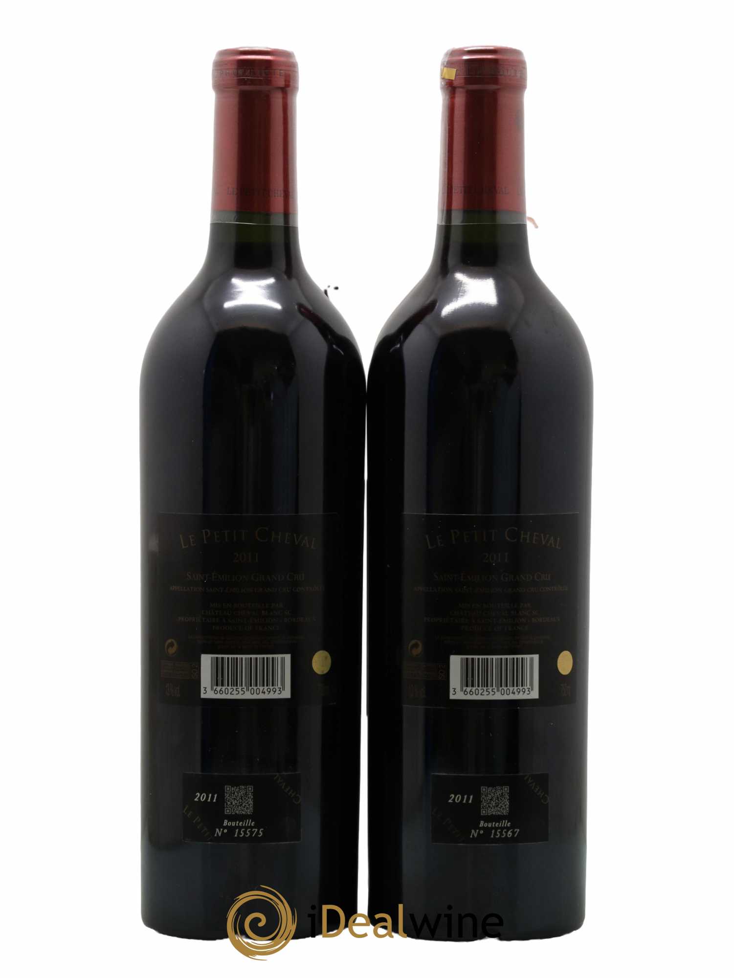 Le Petit Cheval Second Vin  2011 - Lot de 2 Bouteilles