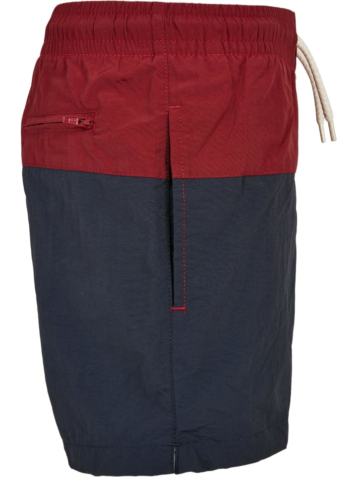 Urban Classics Urban Classics Badeshorts in navy/burgundy günstig kaufen