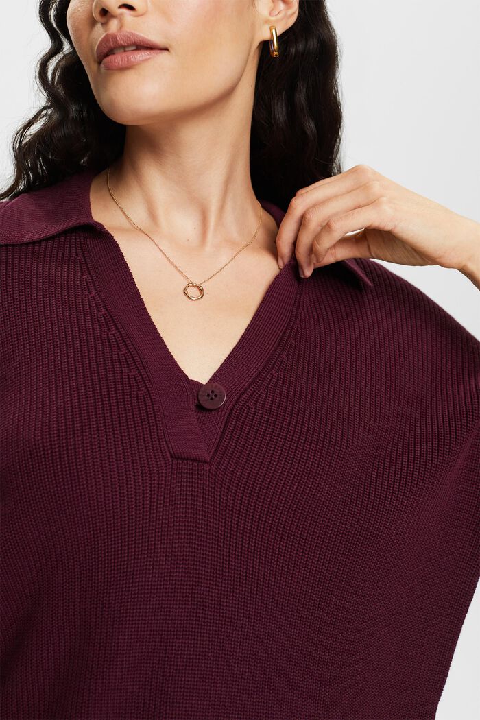 Strickpullover mit Polokragen, 100 % Baumwolle