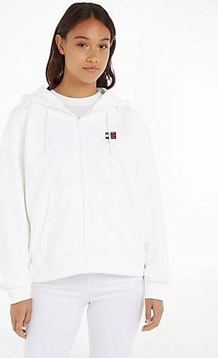TOMMY-JEANS Damen Sweatjacke mit Kapuze TJW RLX XS BADGE ZIP TRHU