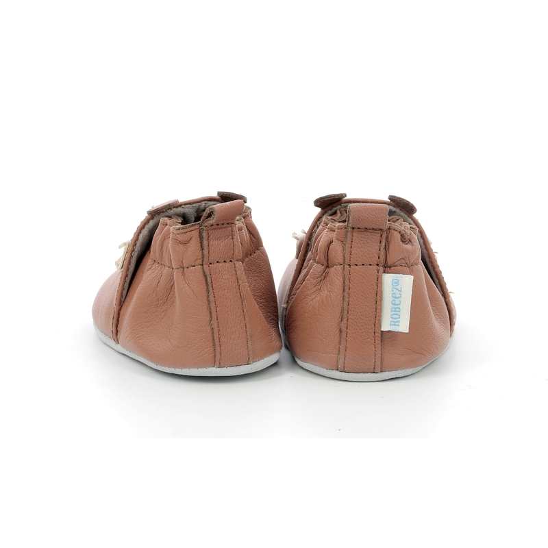 Chaussons cuir tannage vegetal Cute Girafon