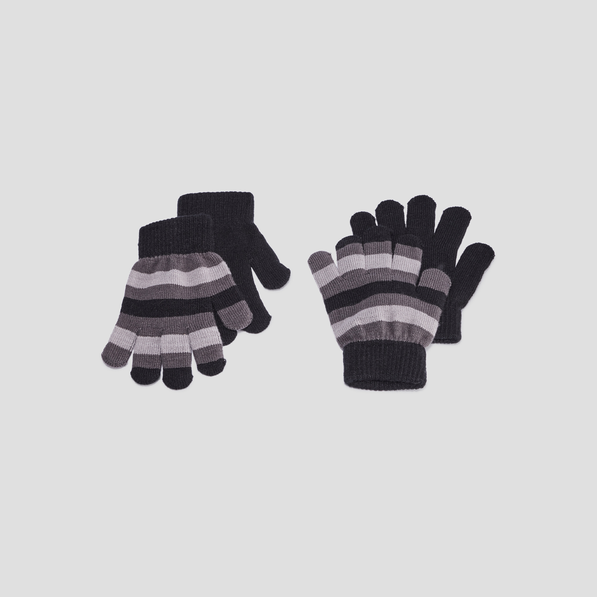 Lot 2 paires gants noir garçon | La Halle