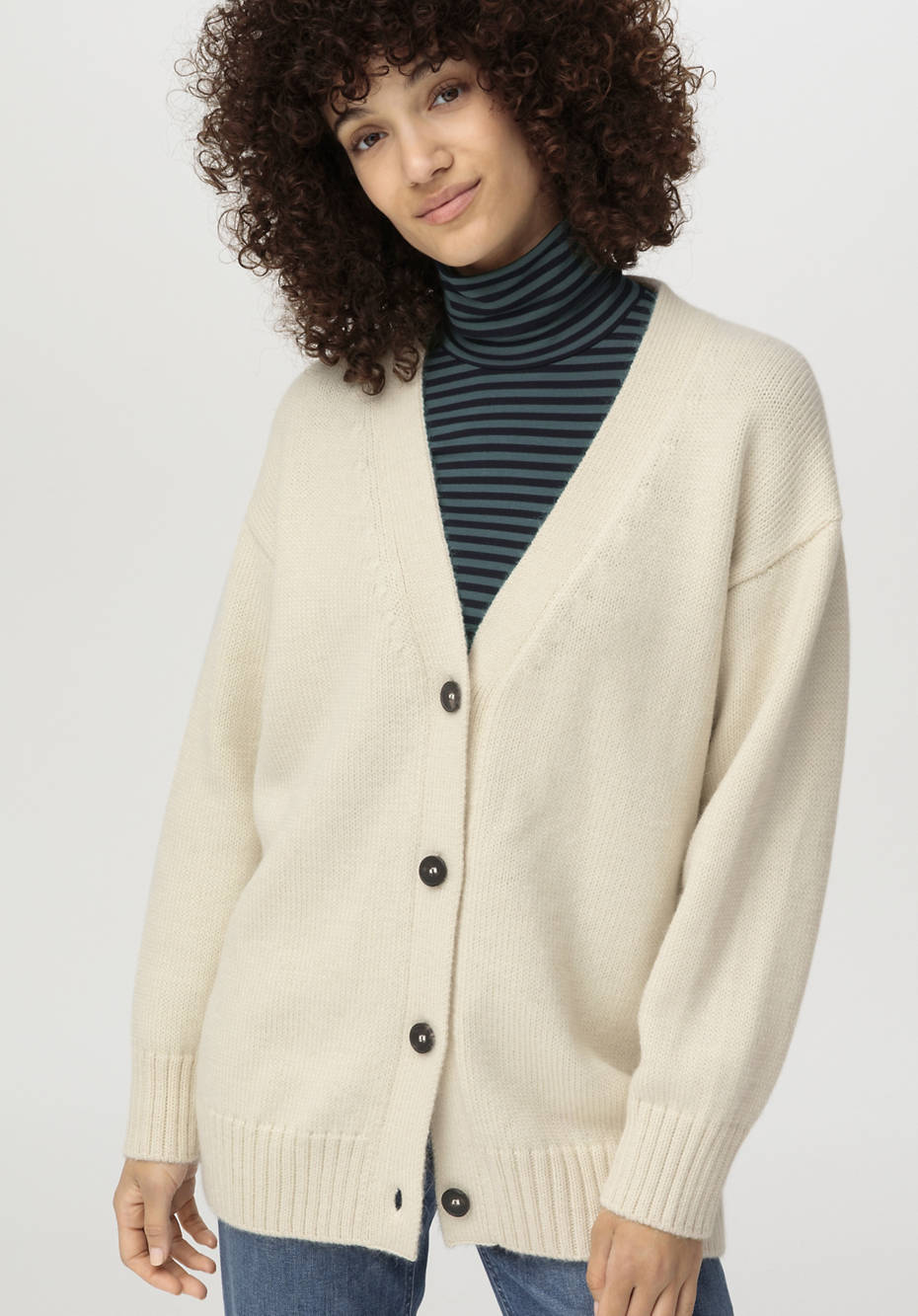 Strickjacke aus Alpaka und Schurwolle