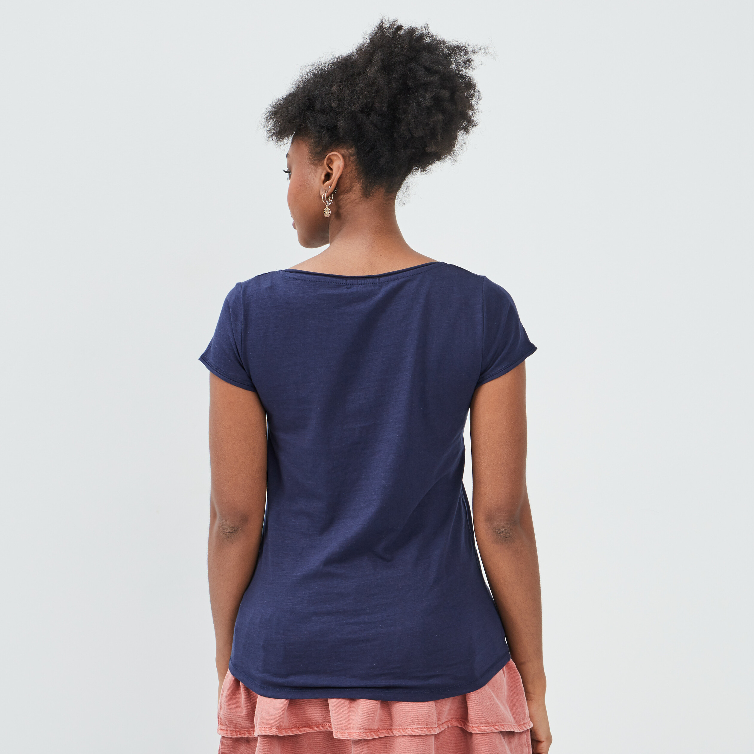 T-shirt manches courtes Creeks bleu marine femme | La Halle