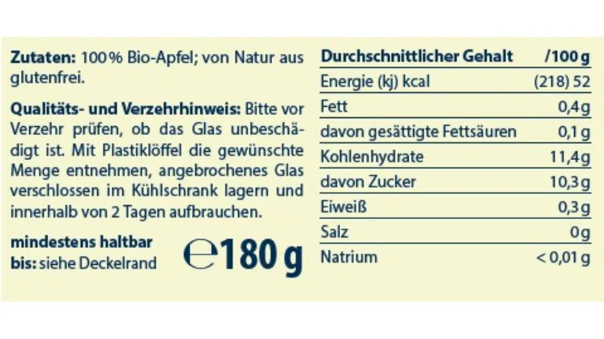 SPRÖSSLINGE Babybrei Apfel 180 g