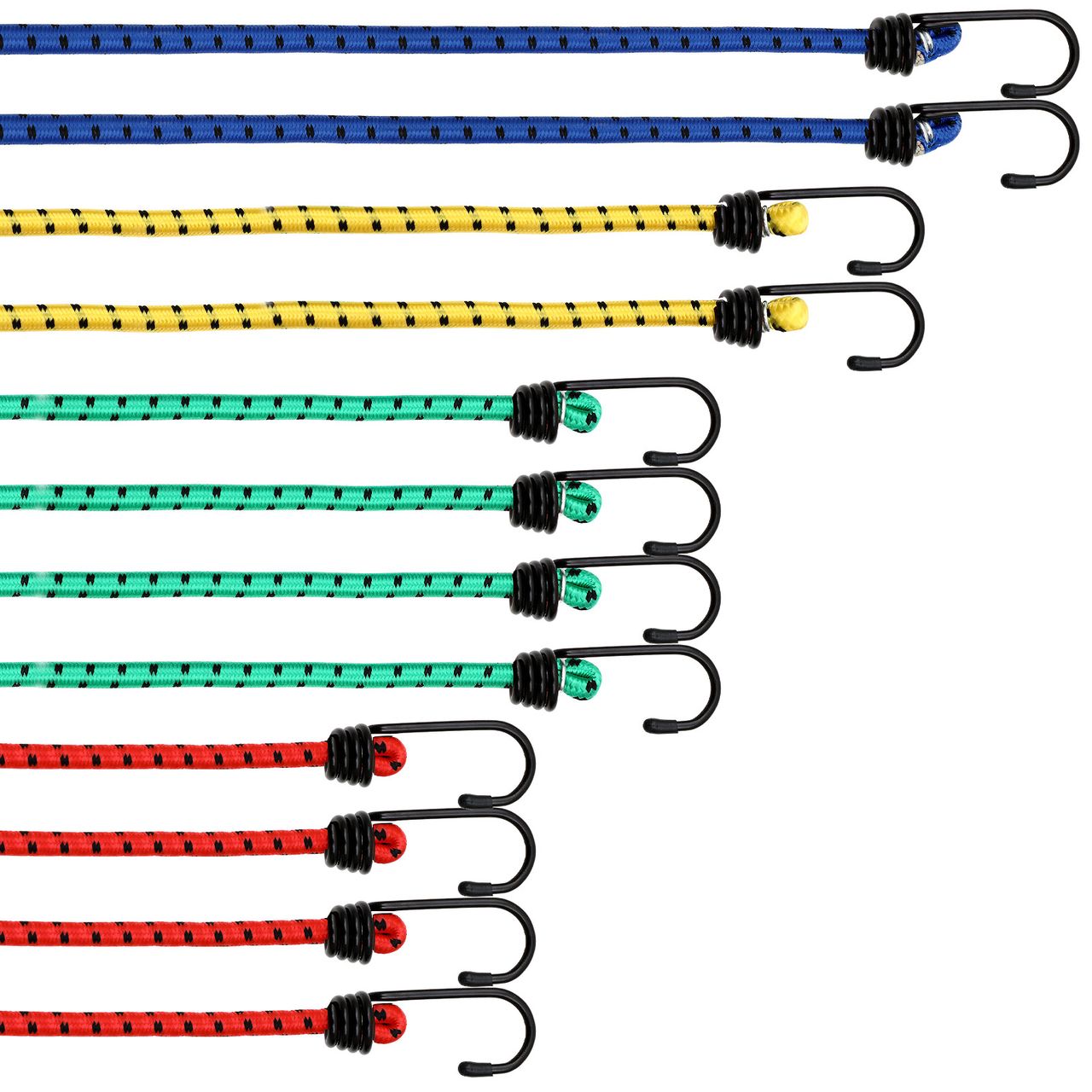 DEUBA Spanngummi Expander 12 tlg 95cm x 0,8cm blau gelb grün rot