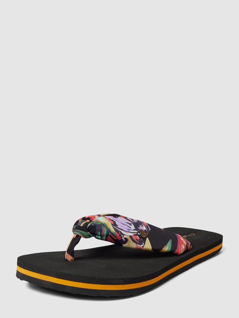 Zehentrenner mit Label-Detail Modell 'DITSY SUN BLOOM™' in schwarz
