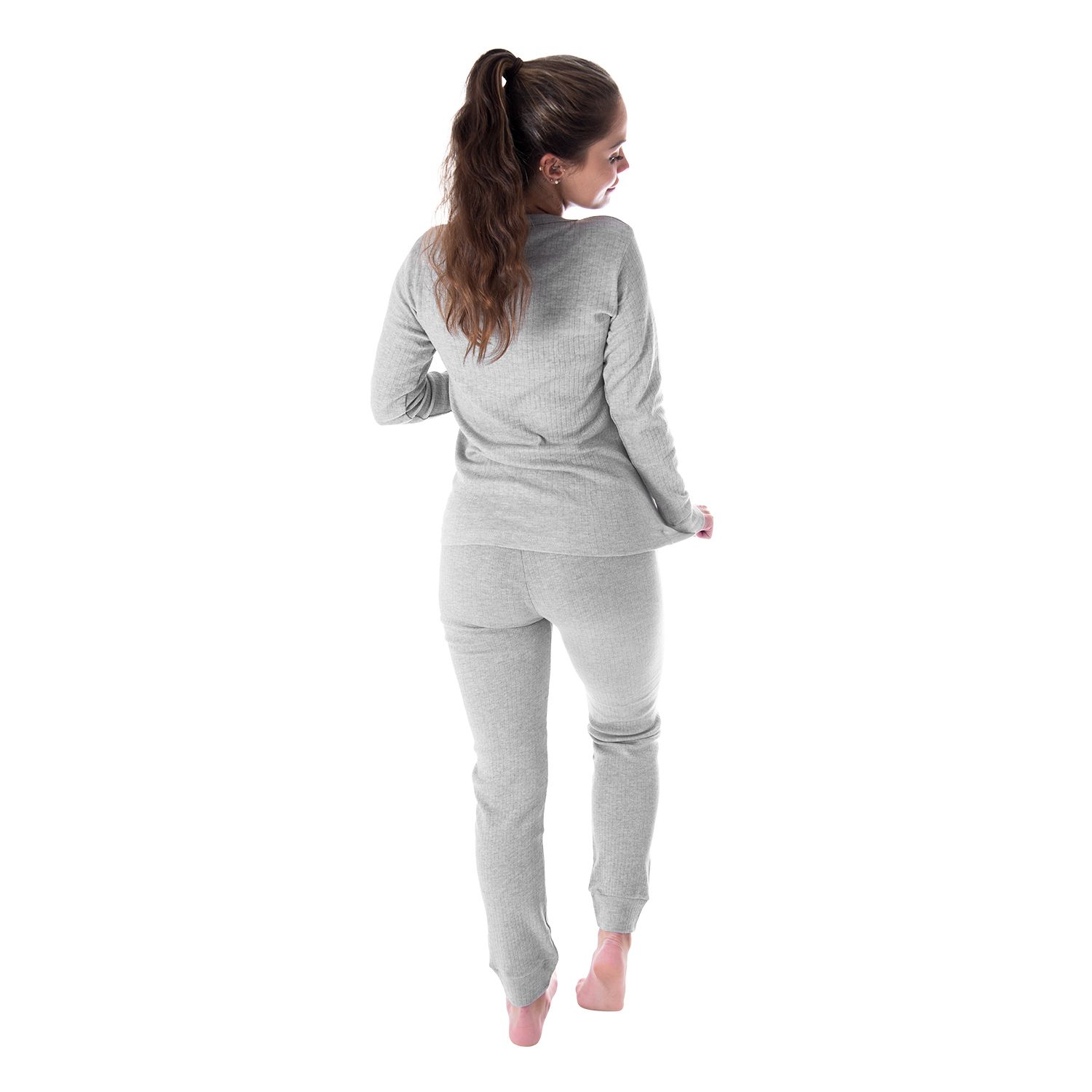 Black Snake Cozy Grey 2er-Pack Damen Thermounterwäsche Set
